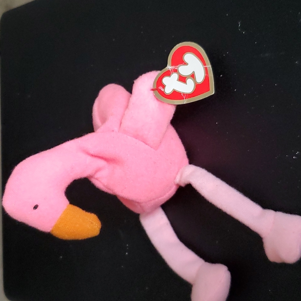 🎄5/$30🎄 Ty teenie beanie baby Pinky flamingo w/Tag - Picture 2 of 5
